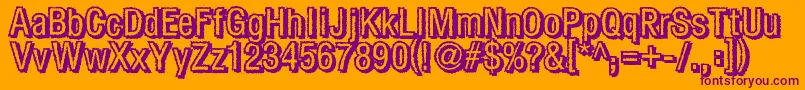 Fear Font – Purple Fonts on Orange Background