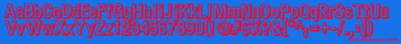 Fear Font – Red Fonts on Blue Background
