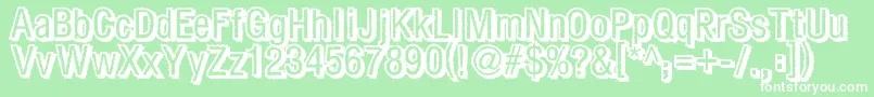Fear Font – White Fonts on Green Background