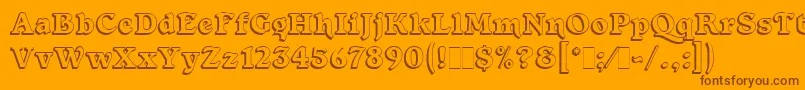 ForestShadedLetPlain.1.0 Font – Brown Fonts on Orange Background