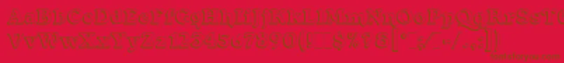 ForestShadedLetPlain.1.0 Font – Brown Fonts on Red Background