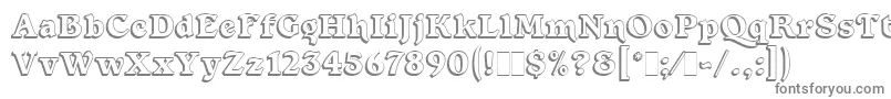 フォントForestShadedLetPlain.1.0 – 白い背景に灰色の文字