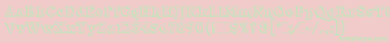 ForestShadedLetPlain.1.0 Font – Green Fonts on Pink Background