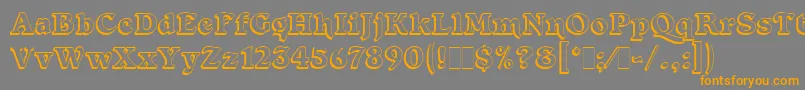Шрифт ForestShadedLetPlain.1.0 – оранжевые шрифты на сером фоне