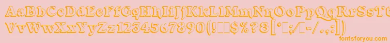 ForestShadedLetPlain.1.0 Font – Orange Fonts on Pink Background