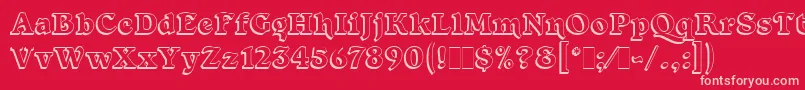 ForestShadedLetPlain.1.0 Font – Pink Fonts on Red Background