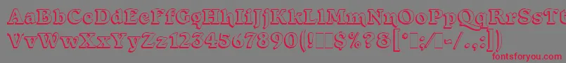 ForestShadedLetPlain.1.0-Schriftart – Rote Schriften auf grauem Hintergrund