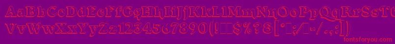 ForestShadedLetPlain.1.0 Font – Red Fonts on Purple Background