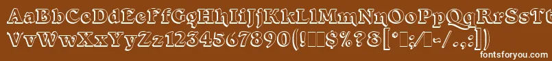 ForestShadedLetPlain.1.0 Font – White Fonts on Brown Background