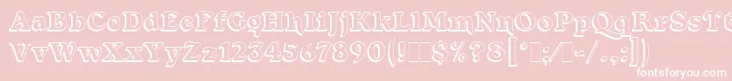 ForestShadedLetPlain.1.0 Font – White Fonts on Pink Background