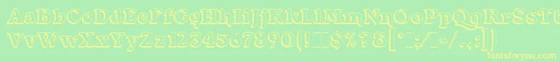 ForestShadedLetPlain.1.0-Schriftart – Gelbe Schriften auf grünem Hintergrund