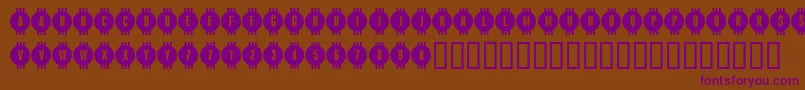 Decorina Font – Purple Fonts on Brown Background