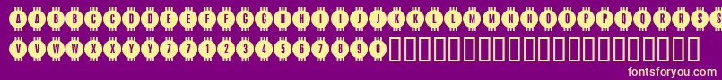 Decorina Font – Yellow Fonts on Purple Background