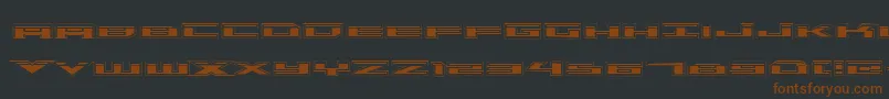Czcionka Triremelaseracad – brązowe czcionki na czarnym tle