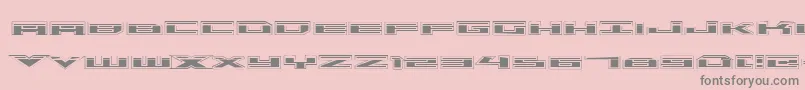 フォントTriremelaseracad – ピンクの背景に灰色の文字