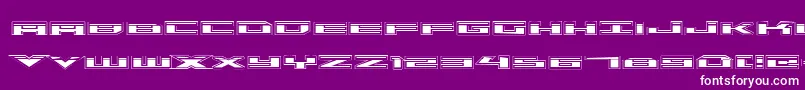 Triremelaseracad Font – White Fonts on Purple Background