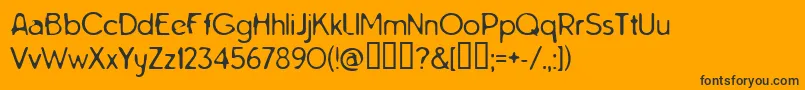 TarnishedHalo Font – Black Fonts on Orange Background