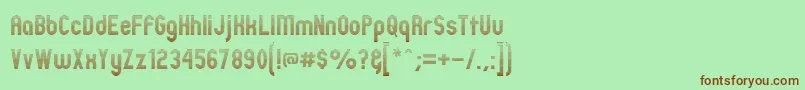 Zillml-fontti – ruskeat fontit vihreällä taustalla