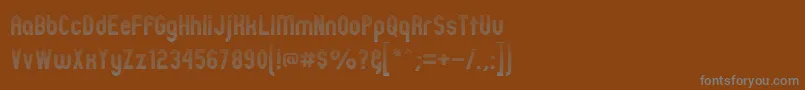フォントZillml – 茶色の背景に灰色の文字