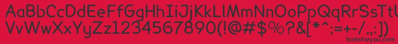 LexiereadableRegular Font – Black Fonts on Red Background
