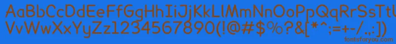 LexiereadableRegular Font – Brown Fonts on Blue Background