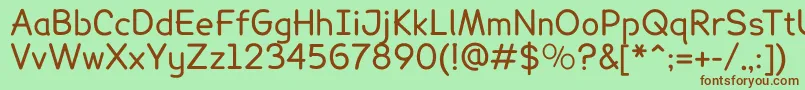 LexiereadableRegular Font – Brown Fonts on Green Background