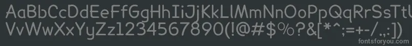 LexiereadableRegular Font – Gray Fonts on Black Background
