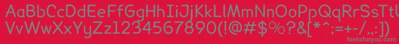 LexiereadableRegular Font – Gray Fonts on Red Background