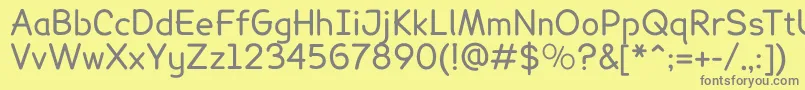Шрифт LexiereadableRegular – серые шрифты на жёлтом фоне