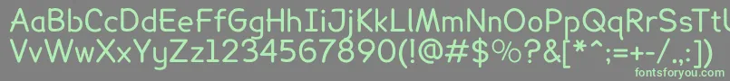 LexiereadableRegular Font – Green Fonts on Gray Background