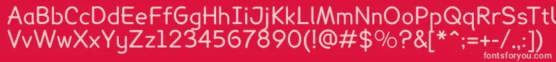 LexiereadableRegular Font – Pink Fonts on Red Background