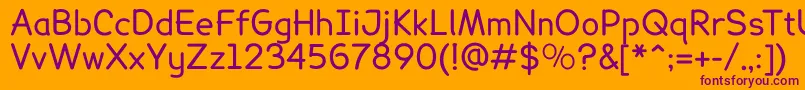 LexiereadableRegular Font – Purple Fonts on Orange Background