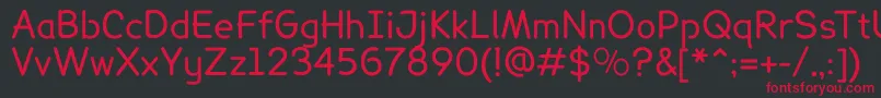 LexiereadableRegular Font – Red Fonts on Black Background