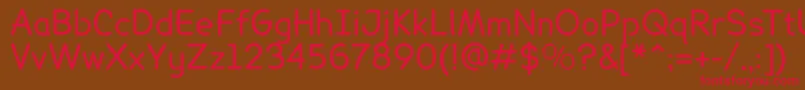 LexiereadableRegular Font – Red Fonts on Brown Background
