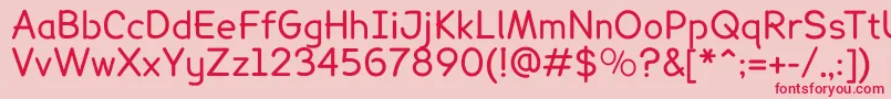 LexiereadableRegular Font – Red Fonts on Pink Background