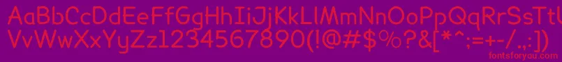 LexiereadableRegular Font – Red Fonts on Purple Background