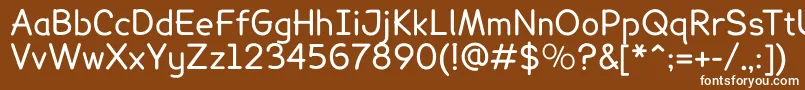 LexiereadableRegular Font – White Fonts on Brown Background