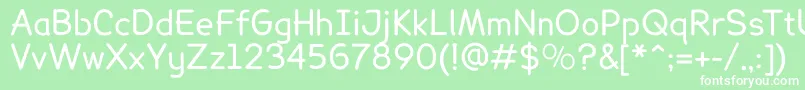 LexiereadableRegular Font – White Fonts on Green Background