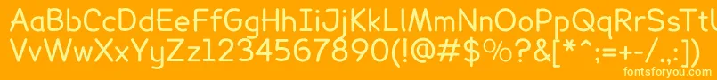LexiereadableRegular Font – Yellow Fonts on Orange Background