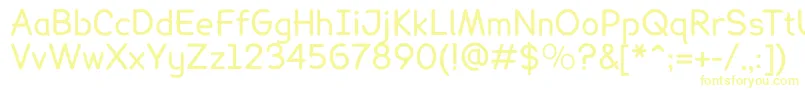 LexiereadableRegular Font – Yellow Fonts on White Background