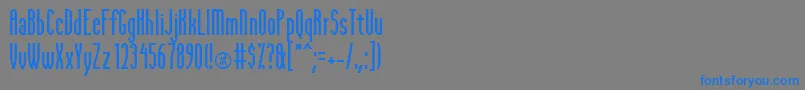 PfeifferTall Font – Blue Fonts on Gray Background