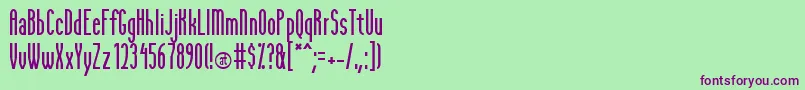 PfeifferTall Font – Purple Fonts on Green Background