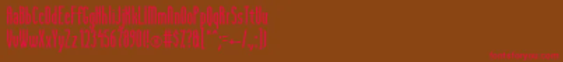 PfeifferTall Font – Red Fonts on Brown Background