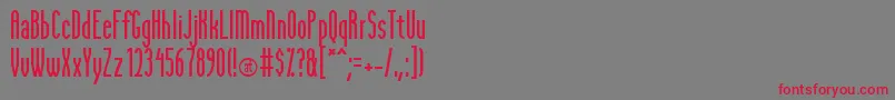 PfeifferTall-Schriftart – Rote Schriften auf grauem Hintergrund