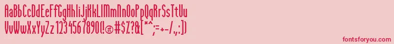 PfeifferTall Font – Red Fonts on Pink Background