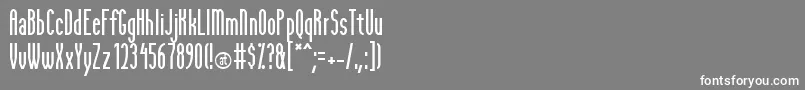 PfeifferTall Font – White Fonts on Gray Background