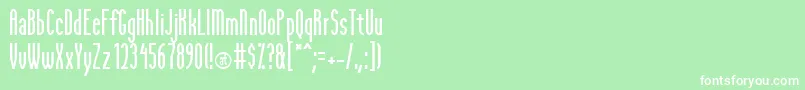 PfeifferTall-Schriftart – Weiße Schriften auf grünem Hintergrund