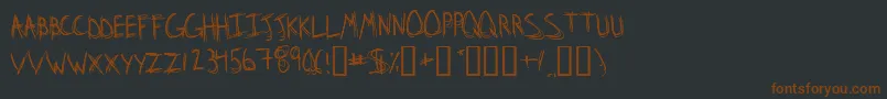 StridslystenMedium Font – Brown Fonts on Black Background