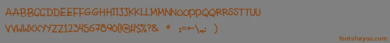 Fancyfootwork Font – Brown Fonts on Gray Background