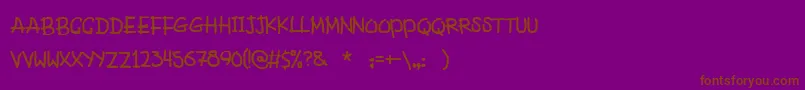 Fancyfootwork Font – Brown Fonts on Purple Background